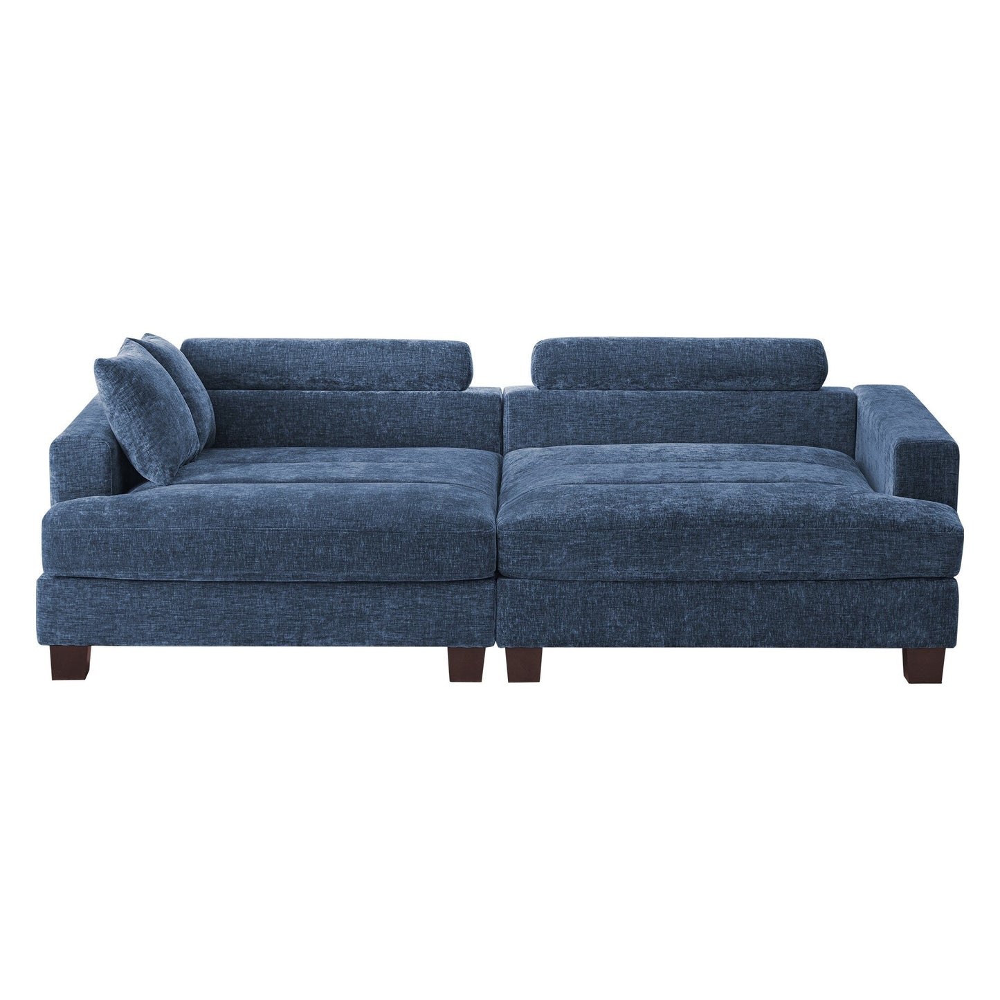 Canapé 3 places moderne rembourré LUE BONA de 87 pouces, design chenille pour le salon