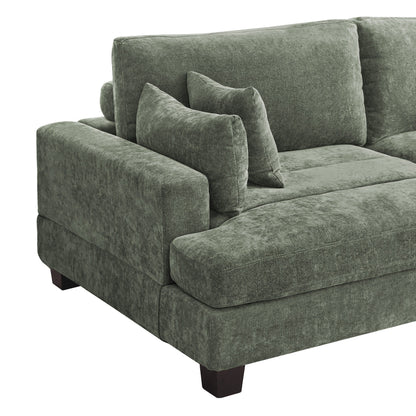 Canapé 3 places moderne rembourré LUE BONA de 87 pouces, design chenille pour le salon