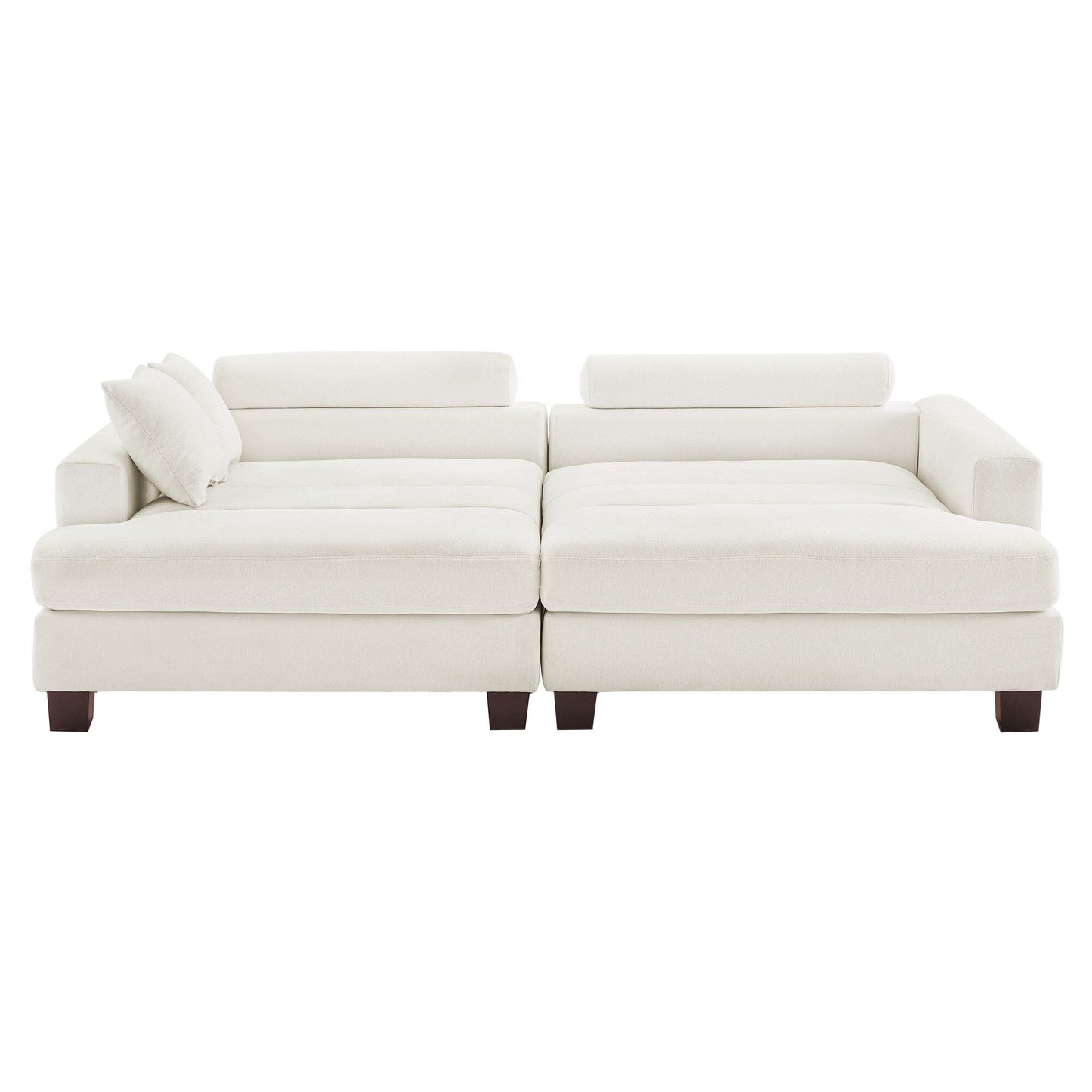 Canapé 3 places moderne rembourré LUE BONA de 87 pouces, design chenille pour le salon