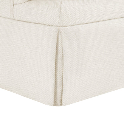 Fauteuil pivotant en tissu à assise profonde LUE BONA, fauteuil d'appoint de salon une place