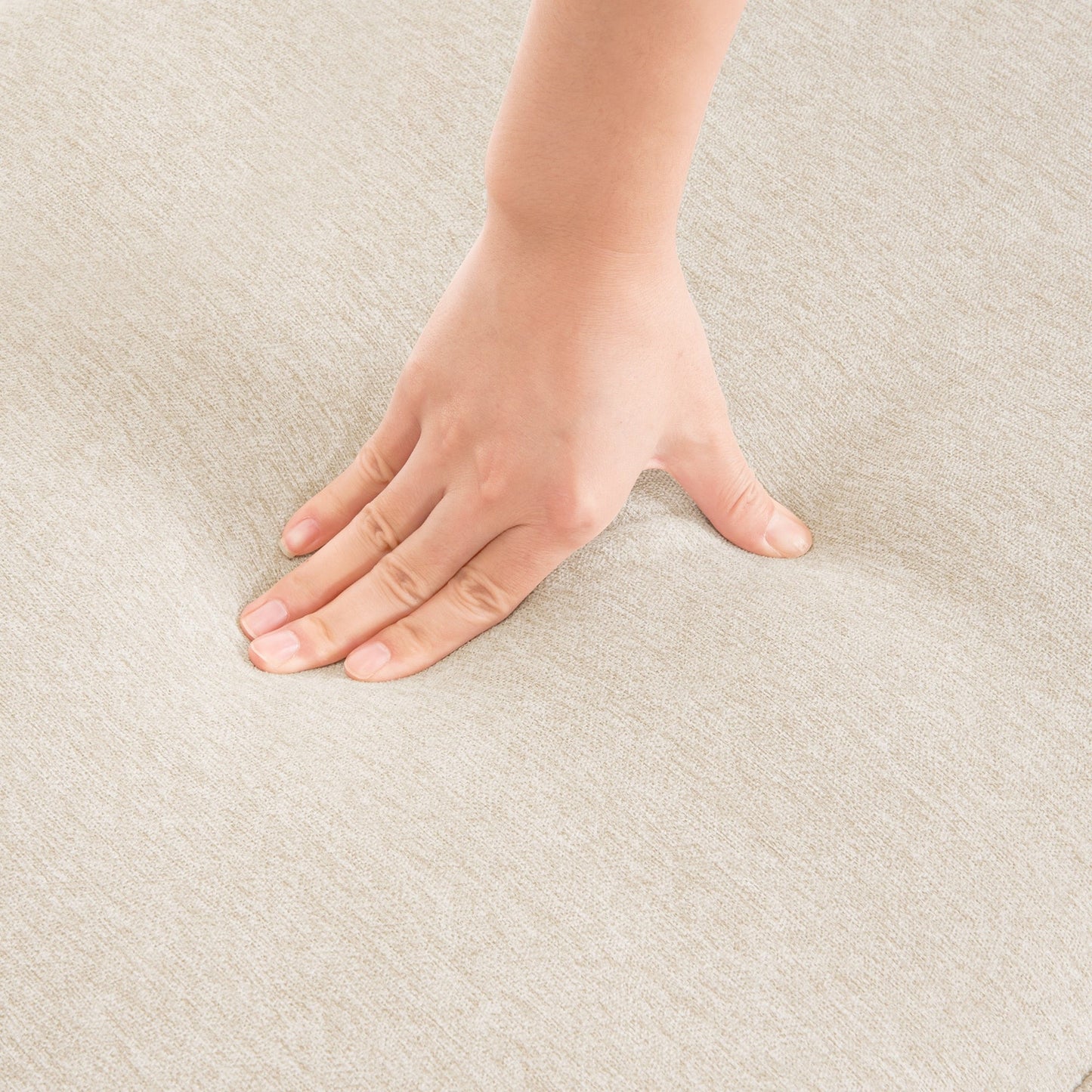 Fauteuil pivotant en tissu à assise profonde LUE BONA, fauteuil d'appoint de salon une place