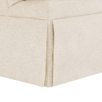 Fauteuil pivotant en tissu à assise profonde LUE BONA, fauteuil d'appoint de salon une place