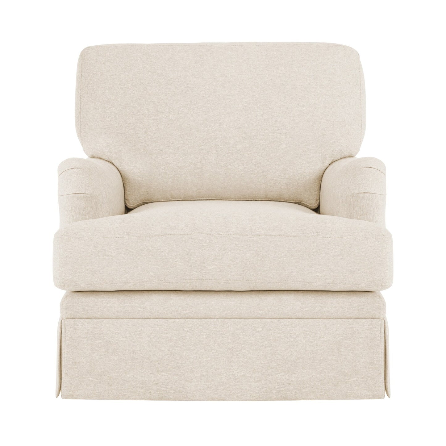 Fauteuil pivotant en tissu à assise profonde LUE BONA, fauteuil d'appoint de salon une place