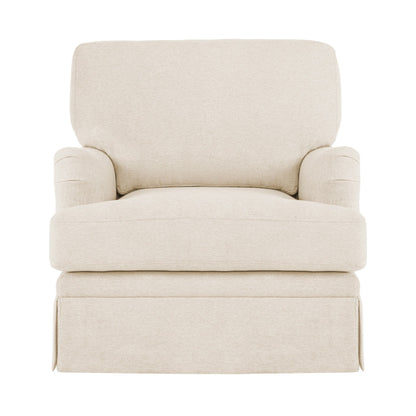 Fauteuil pivotant en tissu à assise profonde LUE BONA, fauteuil d'appoint de salon une place