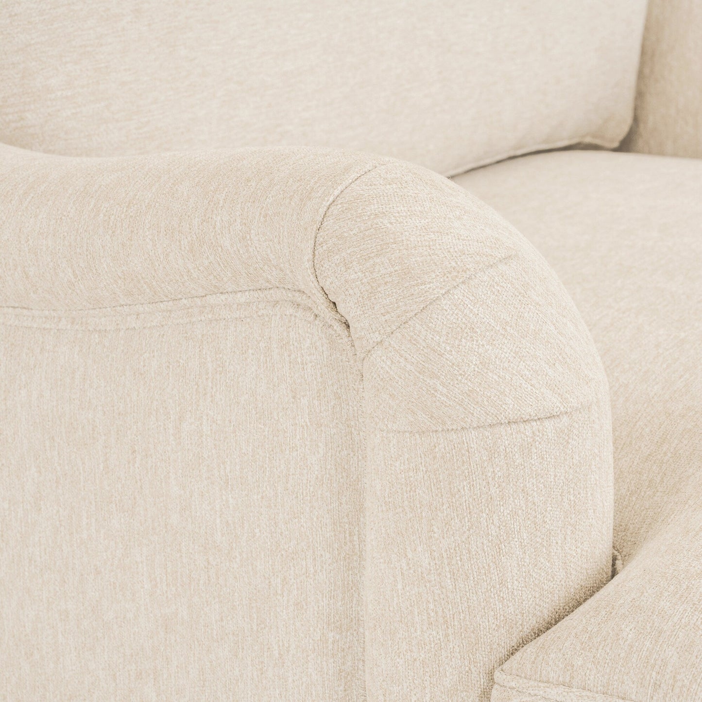 Fauteuil pivotant en tissu à assise profonde LUE BONA, fauteuil d'appoint de salon une place