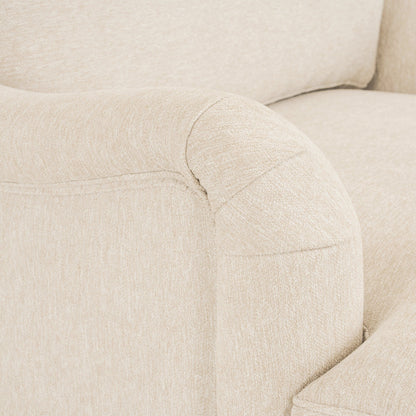 Fauteuil pivotant en tissu à assise profonde LUE BONA, fauteuil d'appoint de salon une place