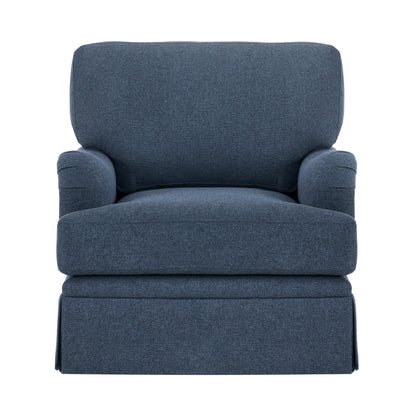 Fauteuil pivotant en tissu à assise profonde LUE BONA, fauteuil d'appoint de salon une place