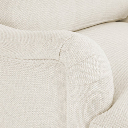 Fauteuil pivotant en tissu à assise profonde LUE BONA, fauteuil d'appoint de salon une place