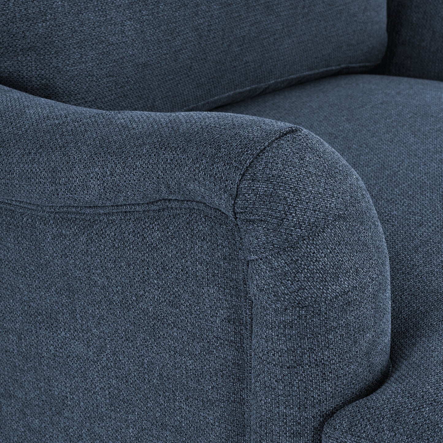 Fauteuil pivotant en tissu à assise profonde LUE BONA, fauteuil d'appoint de salon une place