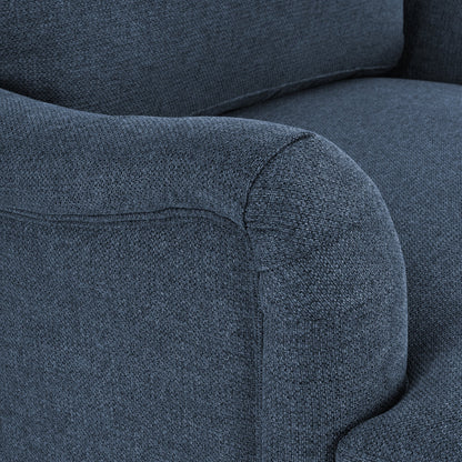 Fauteuil pivotant en tissu à assise profonde LUE BONA, fauteuil d'appoint de salon une place