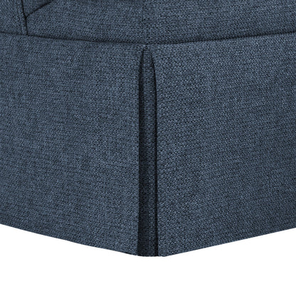 Fauteuil pivotant en tissu à assise profonde LUE BONA, fauteuil d'appoint de salon une place