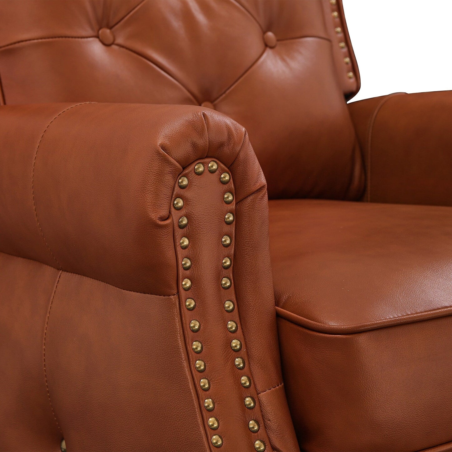 Fauteuil inclinable en cuir LUE BONA, ensemble de 2 chaises d'appoint pour salon