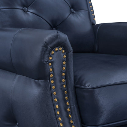 Fauteuil inclinable en cuir LUE BONA, ensemble de 2 chaises d'appoint pour salon