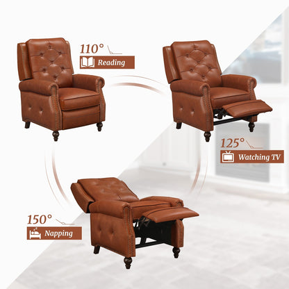 Fauteuil inclinable en cuir LUE BONA, ensemble de 2 chaises d'appoint pour salon