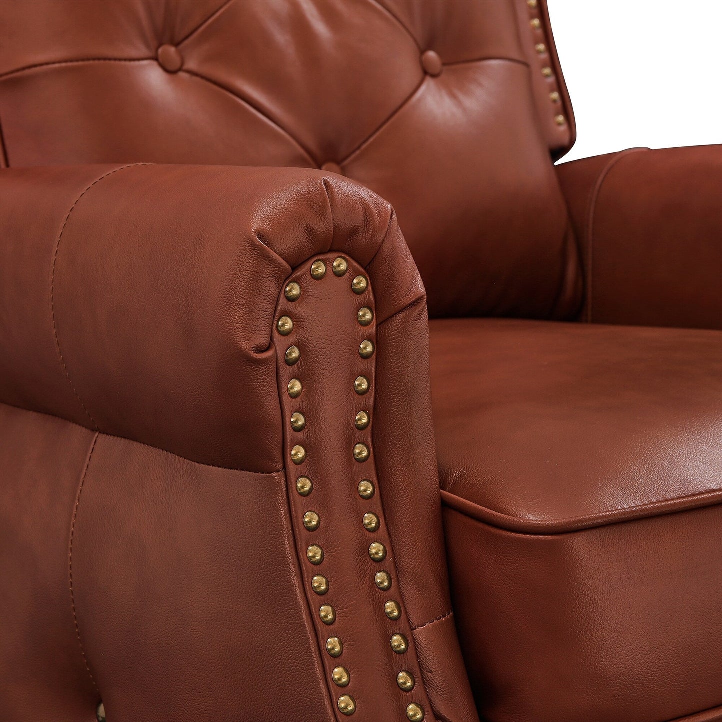 Fauteuil inclinable en cuir LUE BONA, ensemble de 2 chaises d'appoint pour salon