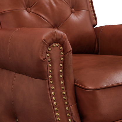 Fauteuil inclinable en cuir LUE BONA, ensemble de 2 chaises d'appoint pour salon