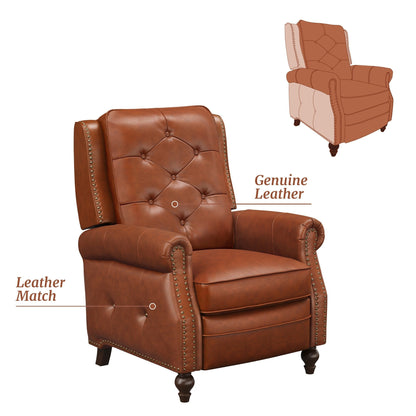 Fauteuil inclinable en cuir LUE BONA, ensemble de 2 chaises d'appoint pour salon