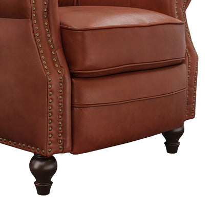 Fauteuil inclinable en cuir LUE BONA, ensemble de 2 chaises d'appoint pour salon
