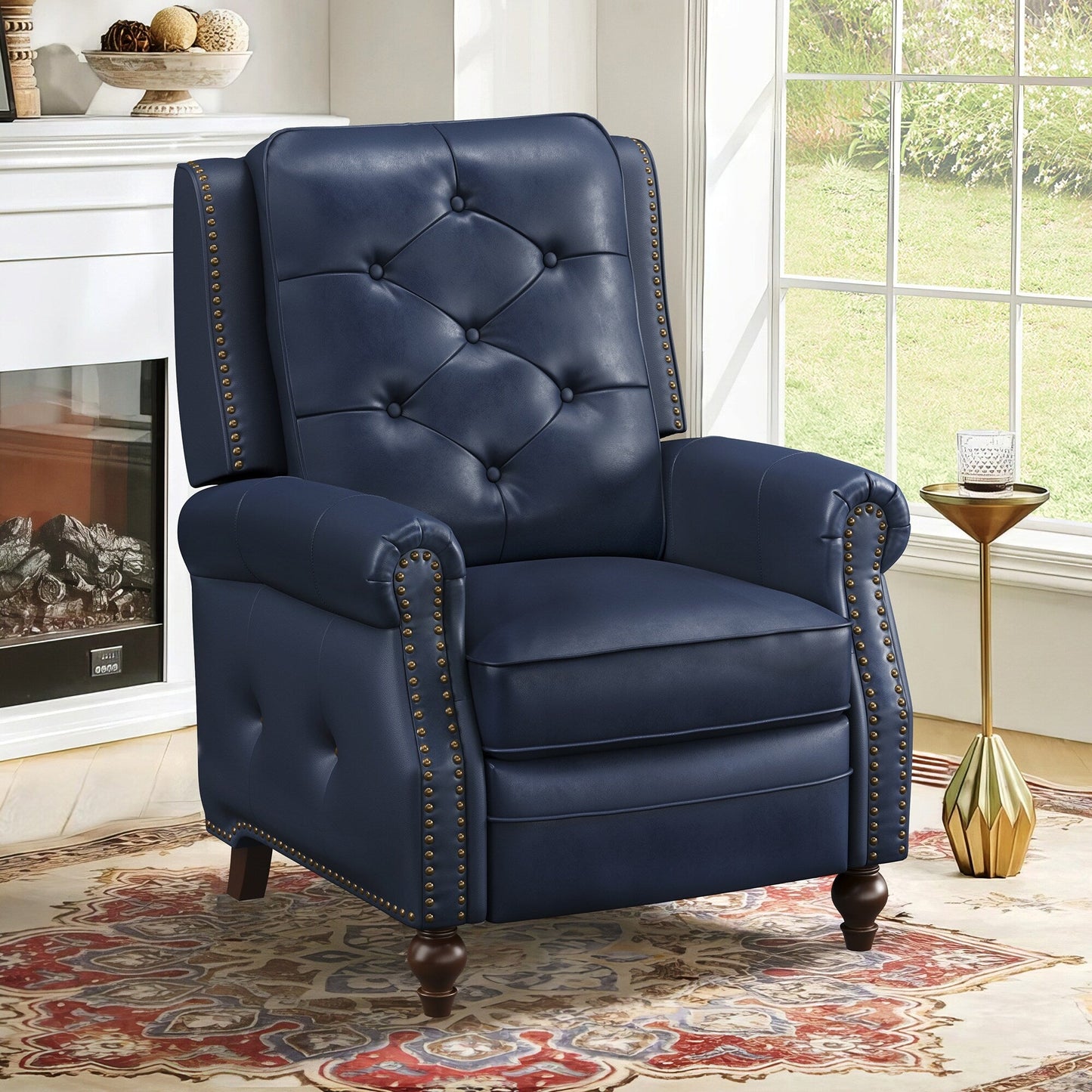 Fauteuil inclinable en cuir LUE BONA, fauteuil d'appoint pour salon