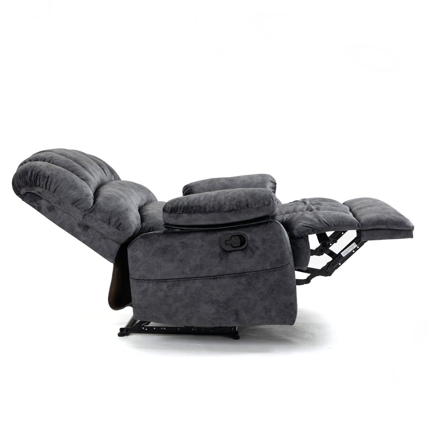 Grand fauteuil inclinable manuel en tissu pour salon
