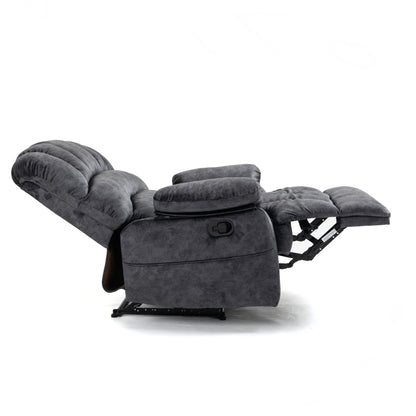 Grand fauteuil inclinable manuel en tissu pour salon