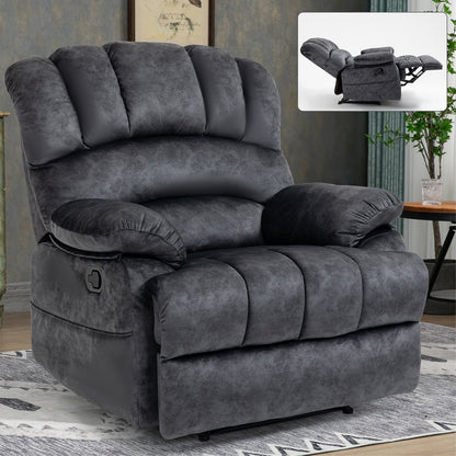 Grand fauteuil inclinable manuel en tissu pour salon