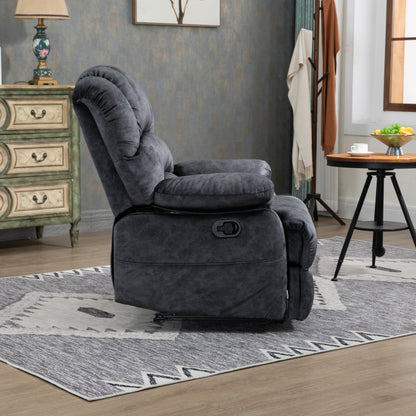Grand fauteuil inclinable manuel en tissu pour salon