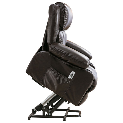 Fauteuil de massage électrique de grande taille pour personnes âgées avec fonctions de chauffage et de vibration, cuir synthétique, port USB, réglable