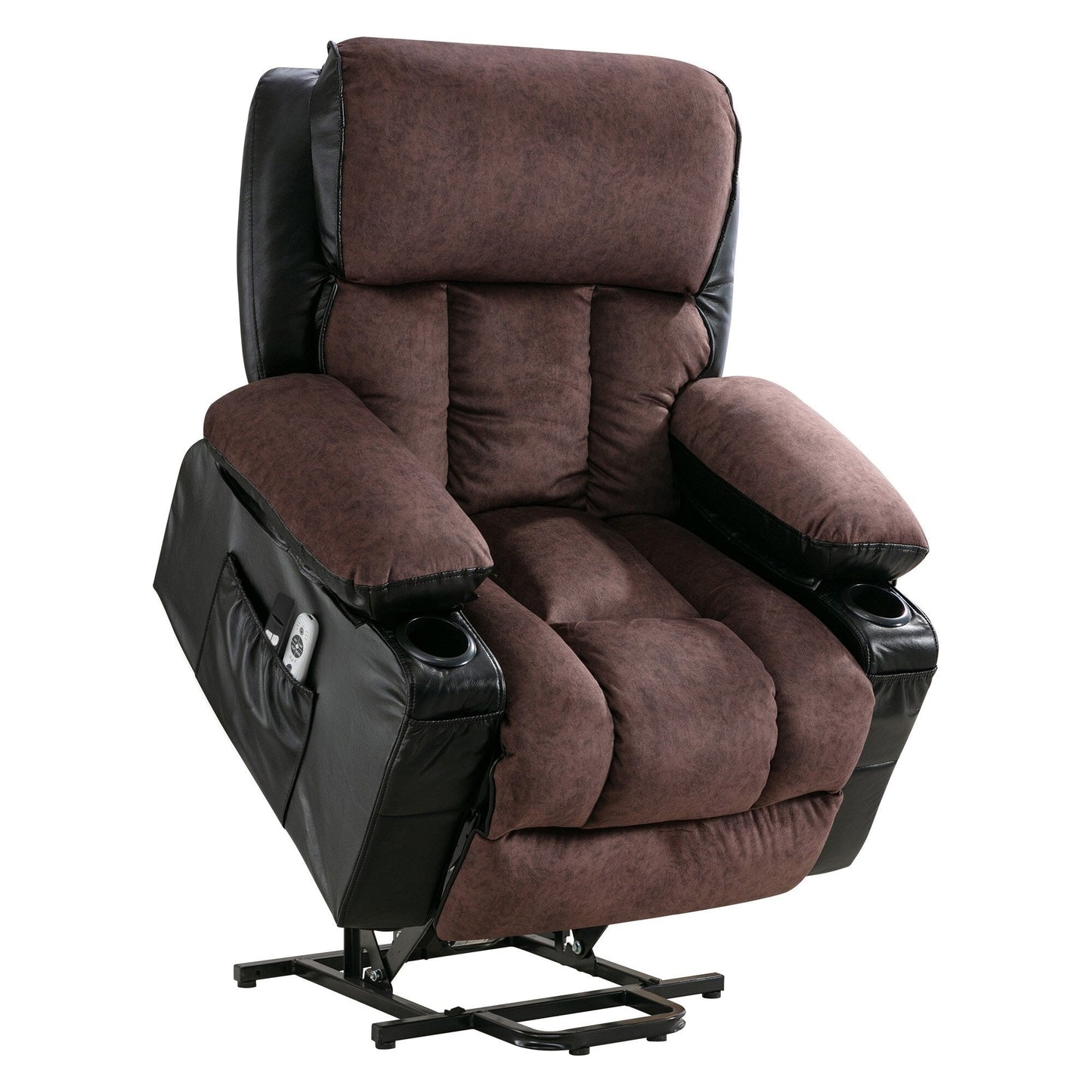 Grand fauteuil inclinable électrique avec chauffage et massage à 8 points