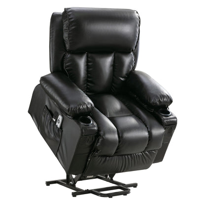 Grand fauteuil inclinable électrique avec chauffage et massage à 8 points