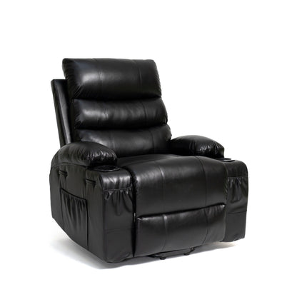 Fauteuil inclinable électrique de grande taille avec massage par vibration à 8 points et chauffage lombaire