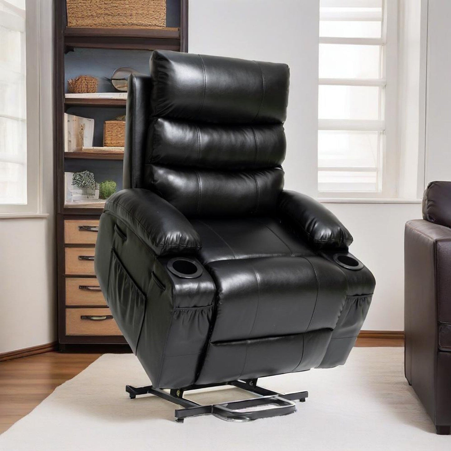 Fauteuil inclinable électrique de grande taille avec massage par vibration à 8 points et chauffage lombaire