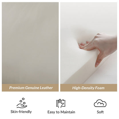 Fauteuil inclinable électrique Laura 35.04 en cuir véritable avec appuie-têtes réglables par HULALA HOME