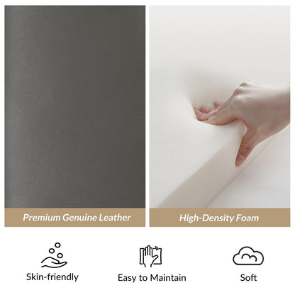 Fauteuil inclinable électrique Laura 35.04 en cuir véritable avec appuie-têtes réglables par HULALA HOME