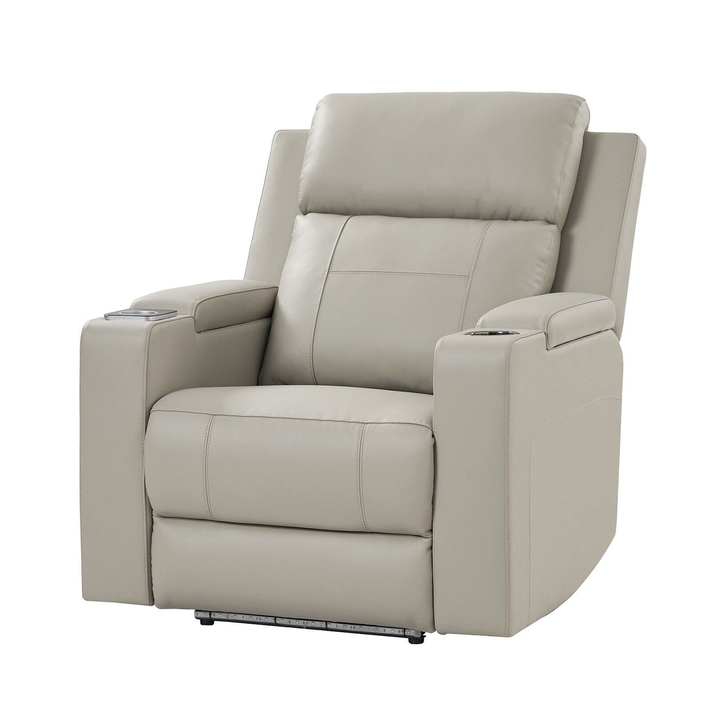 Fauteuil inclinable électrique Laura 35.04 en cuir véritable avec appuie-têtes réglables par HULALA HOME