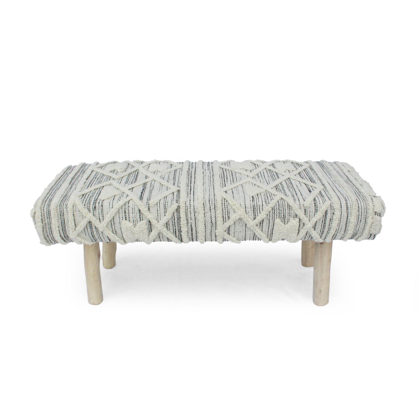 Banc Boho en laine et coton fait main Laveta par Christopher Knight Home