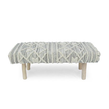 Banc Boho en laine et coton fait main Laveta par Christopher Knight Home