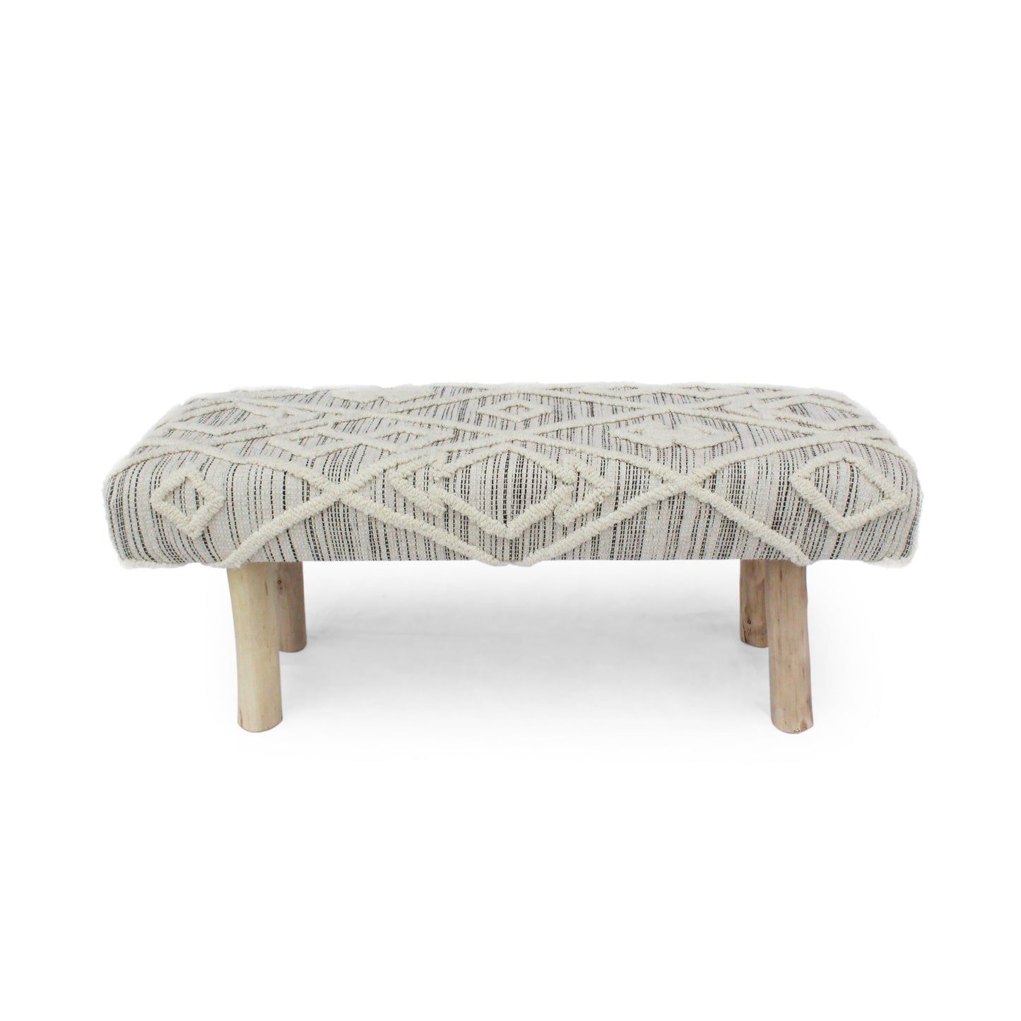 Banc Boho en laine et coton fait main Laveta par Christopher Knight Home