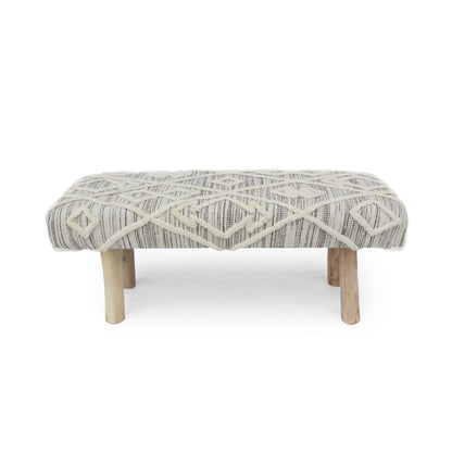 Banc Boho en laine et coton fait main Laveta par Christopher Knight Home