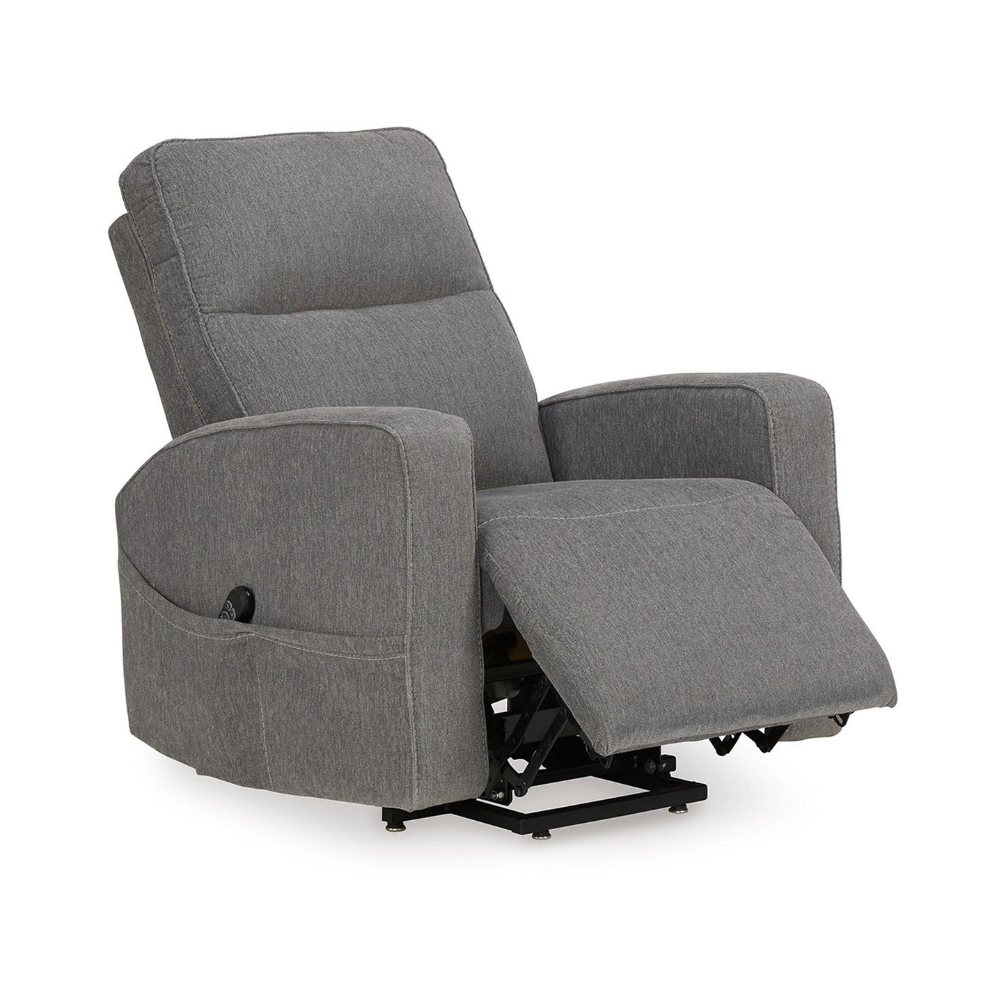 Fauteuil inclinable électrique Lawson, polyester gris, rembourrage en mousse souple