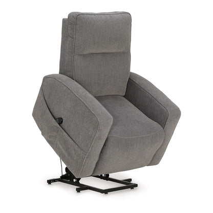 Fauteuil inclinable électrique Lawson, polyester gris, rembourrage en mousse souple
