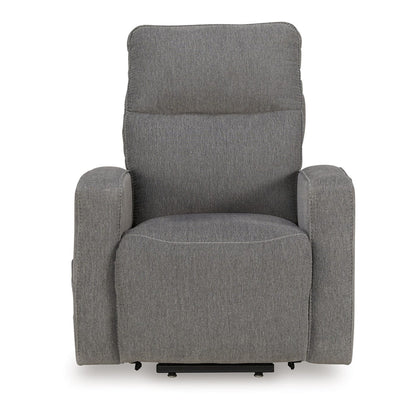 Fauteuil inclinable électrique Lawson, polyester gris, rembourrage en mousse souple