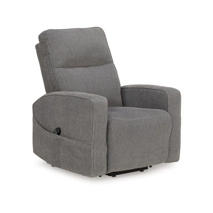 Fauteuil inclinable électrique Lawson, polyester gris, rembourrage en mousse souple
