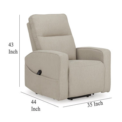 Fauteuil inclinable électrique Lawson, polyester fumé, coussin en mousse