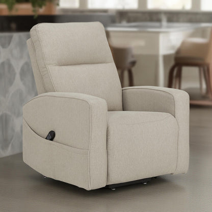 Fauteuil inclinable électrique Lawson, polyester fumé, coussin en mousse