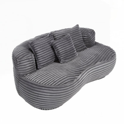 Canapé confortable et durable, fauteuil poire à dossier haut pour adultes et enfants - 2 places