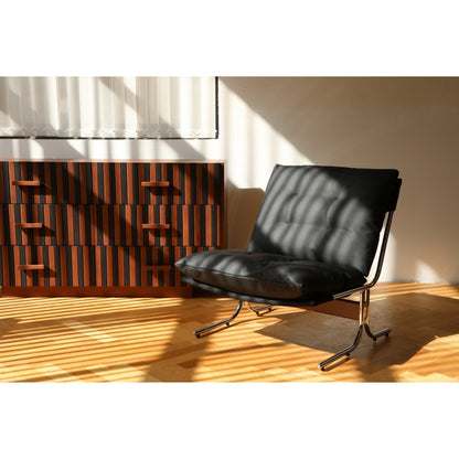Fauteuil en cuir, fauteuil d'appoint moderne à dossier haut, chaises de salon avec pieds en métal et rembourrage doux, fauteuils de canapé