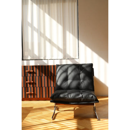 Fauteuil en cuir, fauteuil d'appoint moderne à dossier haut, chaises de salon avec pieds en métal et rembourrage doux, fauteuils de canapé