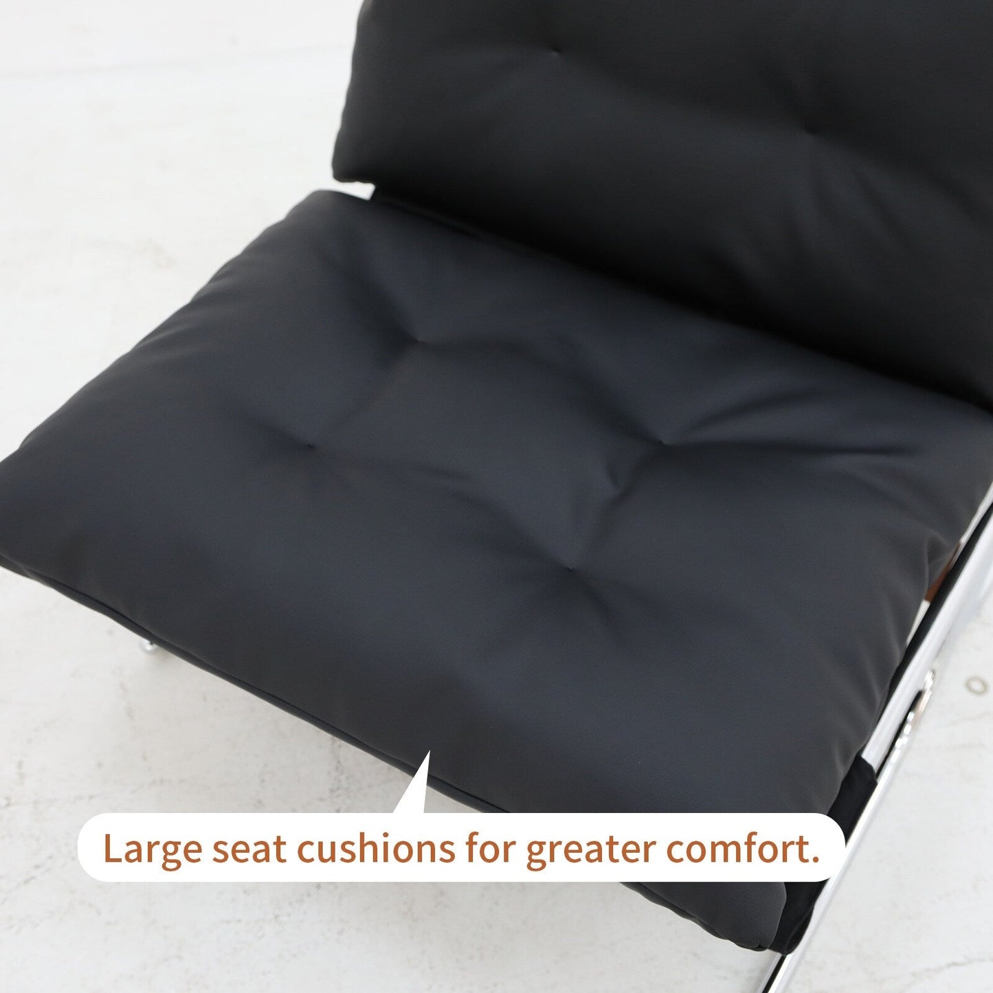 Fauteuil en cuir, fauteuil d'appoint moderne à dossier haut, chaises de salon avec pieds en métal et rembourrage doux, fauteuils de canapé