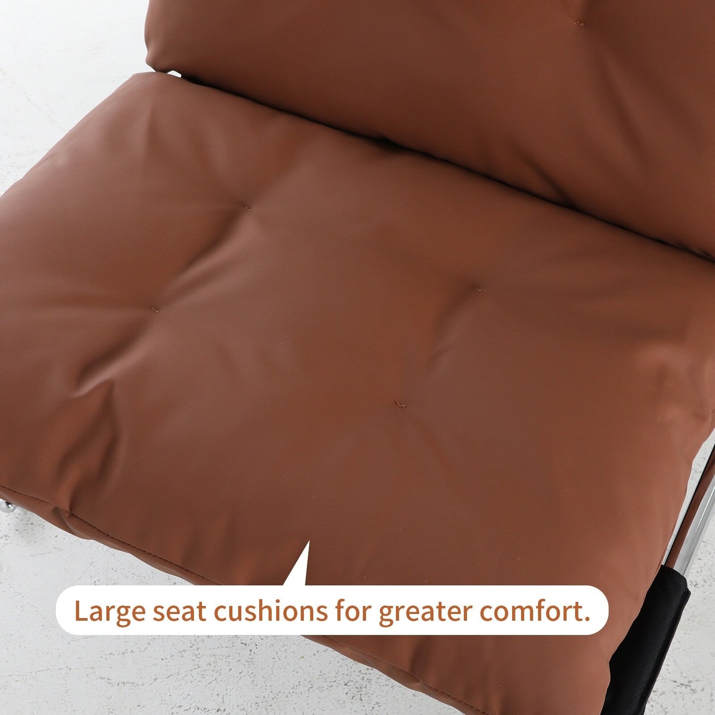 Fauteuil en cuir, fauteuil d'appoint moderne à dossier haut, chaises de salon avec pieds en métal et rembourrage doux, fauteuils de canapé